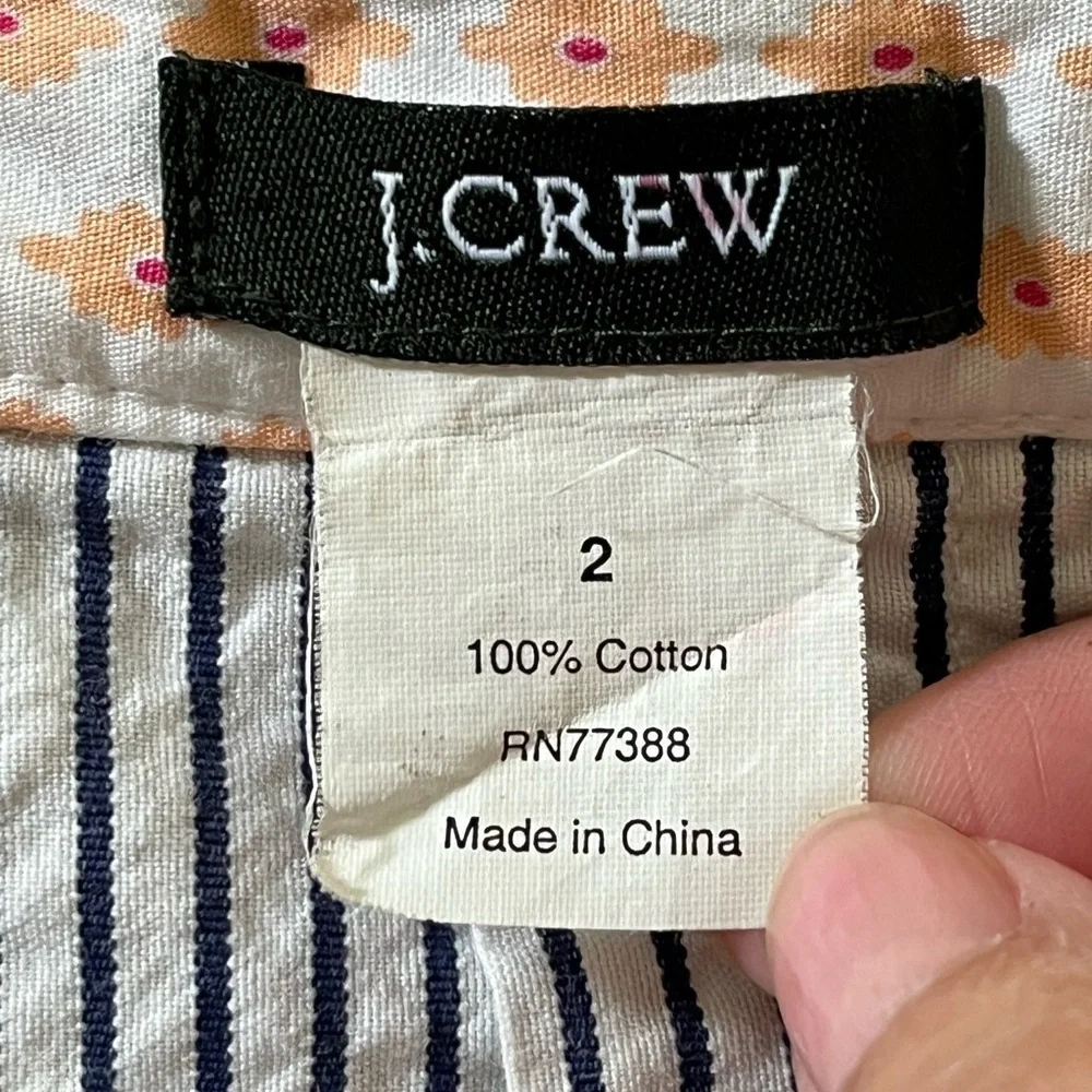 J. Crew Black and White A-Line Striped Skirt